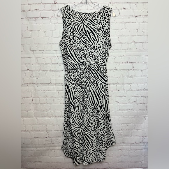 Soma Weekend Slub Tank Midi Dress Wild Thing Animal Print - Picture 7 of 13
